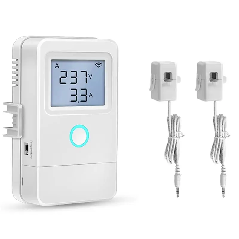 

[EYEL!NEW!】 Tuya Smart Wifi Energy Monitor Over-Temperature Alarm LCD Display And Cts For Solar Power Systems