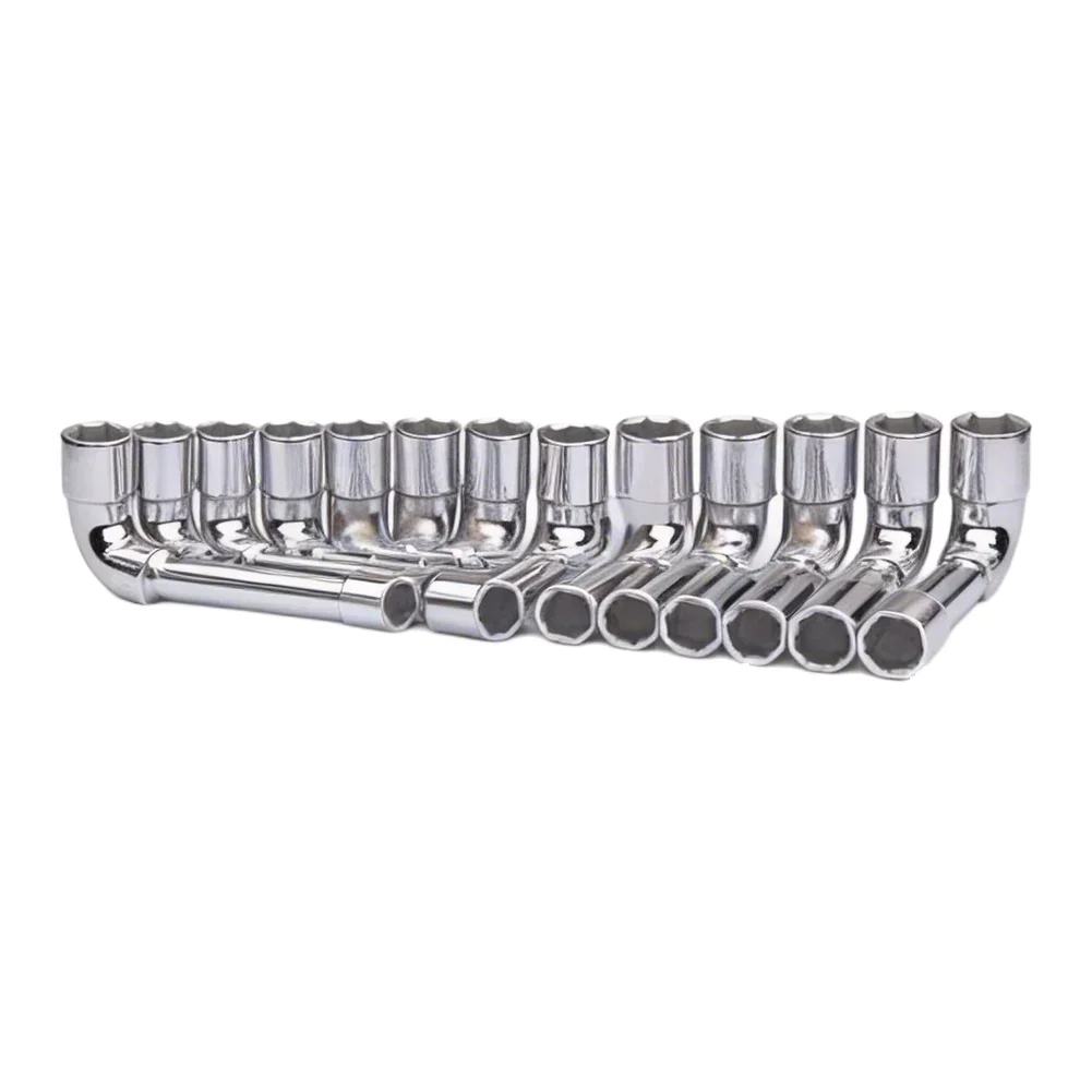 Pipe Socket Wrench Woodworking Hand Tool Metalworking Tool L-shaped Wrench Socket Repair L Type Non-Slip Silver
