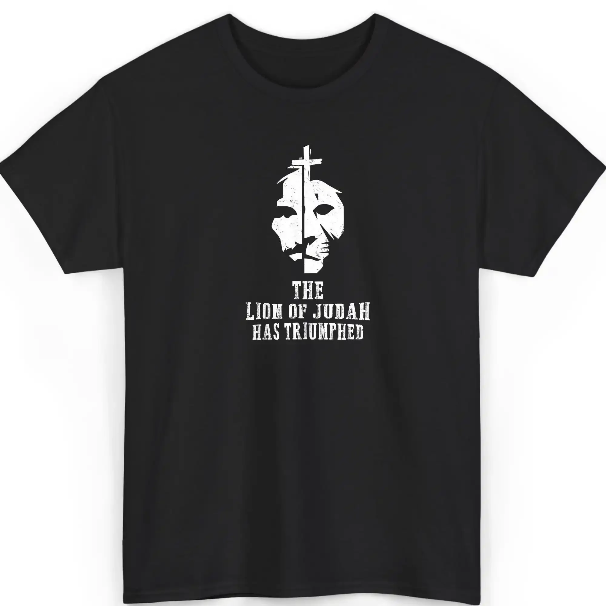 Der Löwe von Juda hat den Sieg gefiert T-Shirt Christlicher Glaube Religiöse Kleidung Inspirierender Bibelvers für Gläubige