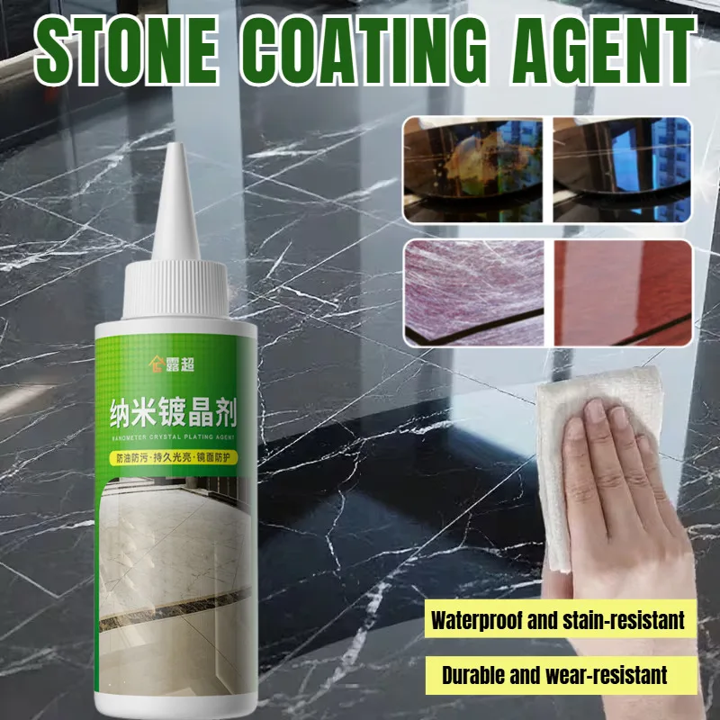 2/4/6pcs Stone Coating Agent Marble Countertop Renovation Agent Tile Brightening Polisher for Kitchen, Bathroom and Coffee Table