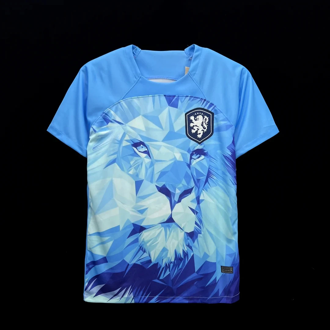 

Лето 2025 г., хит продаж, новый голландский футбольный трикотаж Lions Rookie для тренировок на открытом воздухе, дышащая быстросохнущая футболка с короткими рукавами