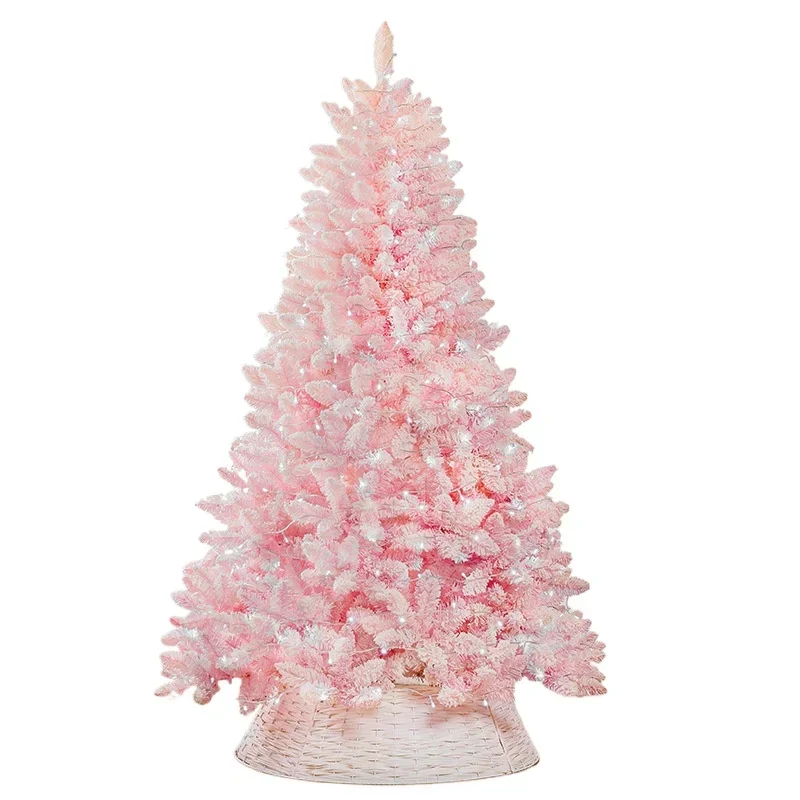 

Luxury encrypted Christmas tree large PE simulation tree pink blue macaron snow tree glowing Christmas