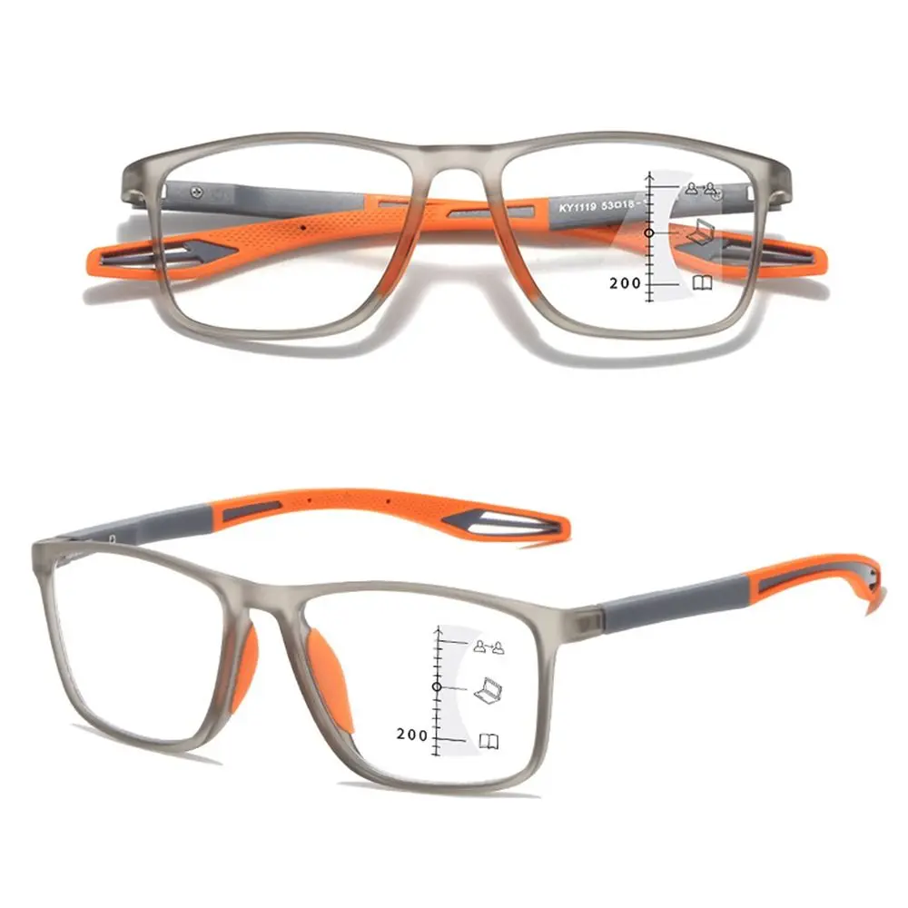 Gafas de lectura multifocales TR90 para hombre y mujer, anteojos deportivos ultraligeros, con luz azul, progresivas, cerca de lejos