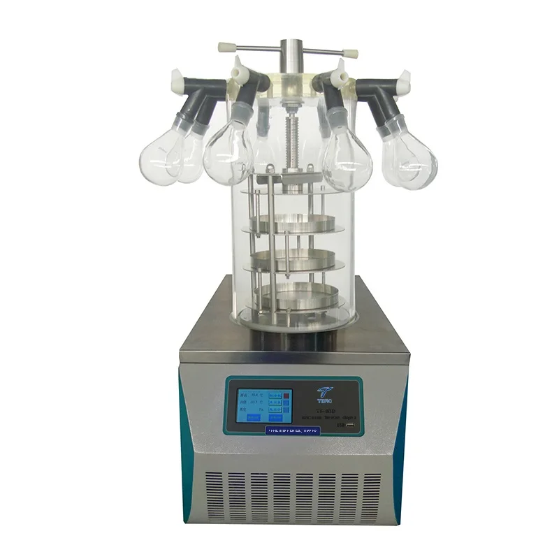 Small Lyophilizer Vegetable Fruit Mini Vacuum Freezer Dryer Medicinal Materials Experimental Freeze Drying Machine