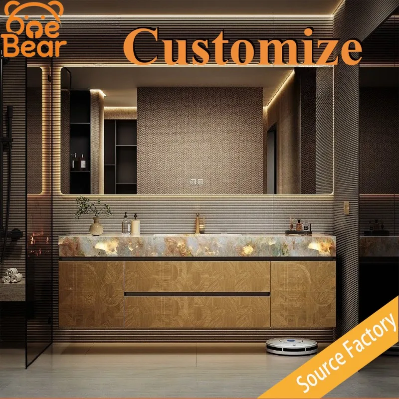 European Style Marble Countertop Sink Deep Design Waterproof Anti Stain Wear Resistant Easy Clean Natural Stone Home Bathroom