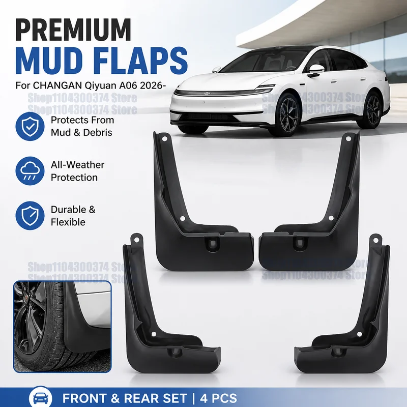 For Chang an Qiyuan A06 2026 4Pcs Mud Flaps Splash Guards Front&Rear Wheel Fender Mudguards Car Exterior Protection Parts