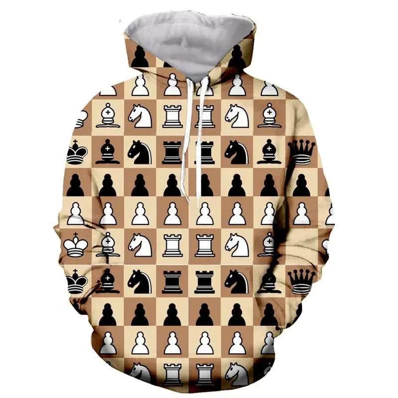 Hottest Style Creativity Chess 3D Printed Hoodie Long Sleeve Personality Fashion Clothes Casual Men And Women Sweatshirt Hoody