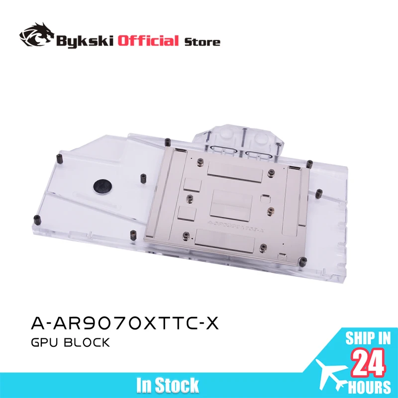 

Bykski A-AR9070XTTC-X GPU Block Use for ASRock Radeon RX 9070 XT Taichi OC Video Card / Full Cover Water Cooler Copper Radiator