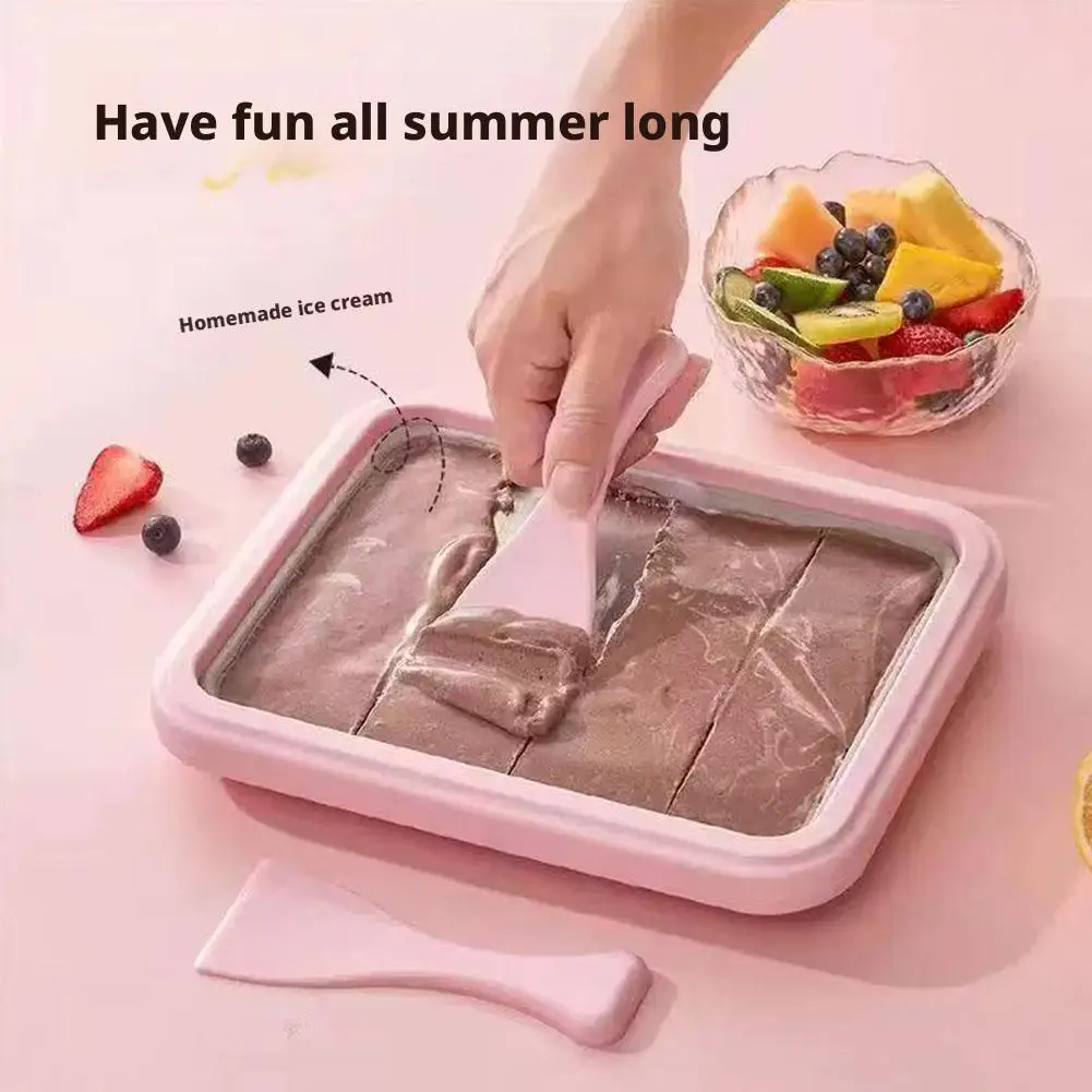 Ice Cream Roll Maker Portable Interactive 304 Stainless Steel DIY Sweet Spot Pan Cold Plate for Kids Birthday Home Family Sorbe