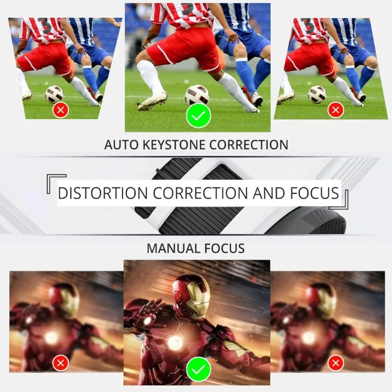 جهاز عرض صغير واي فاي بلوتوث 1080P DLP جهاز عرض أفلام خارجي محمول بطارية مدمجة نظام أندرويد يدعم iPhone