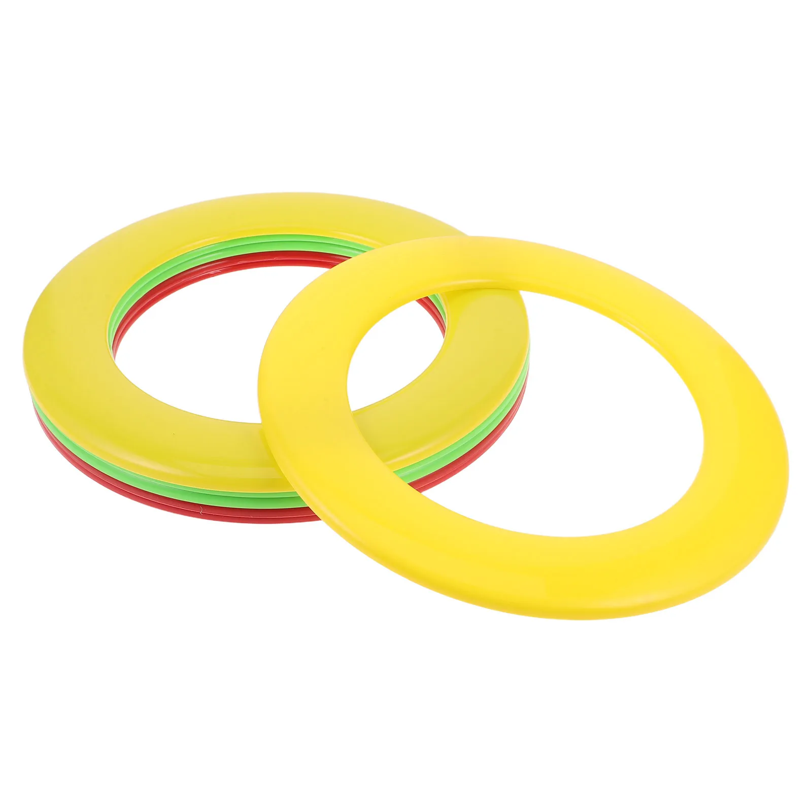 6-delige vliegende schijfset 10 inch holle ronde vliegende ring diverse kleuren gemakkelijk te worpen lichtgewicht buiten gooispel voor familie