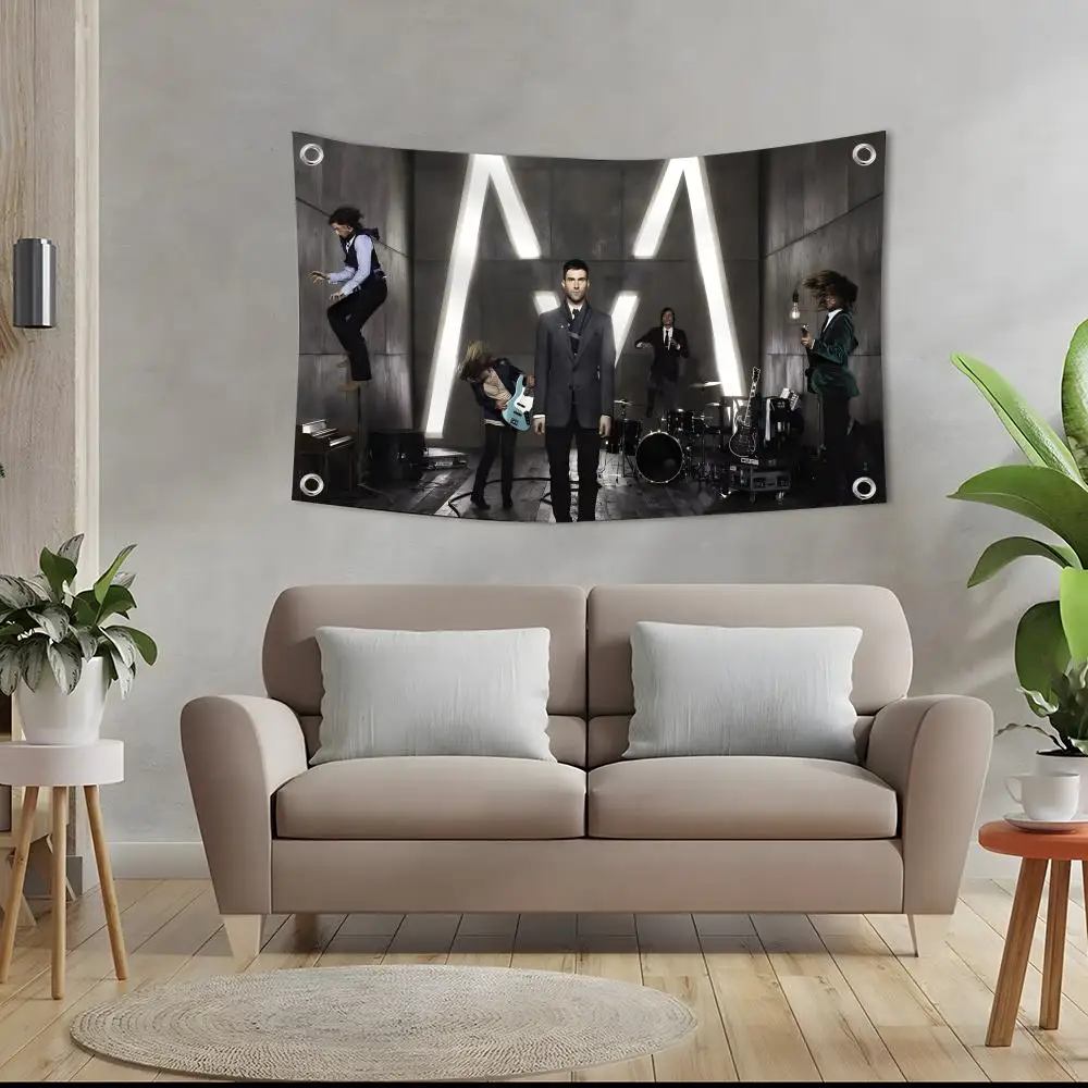M-Maroon 5 Rapper Singer Flags Custom Camping Outdoor Garden Room Decor Backdrops Wall Art Family Gifts
