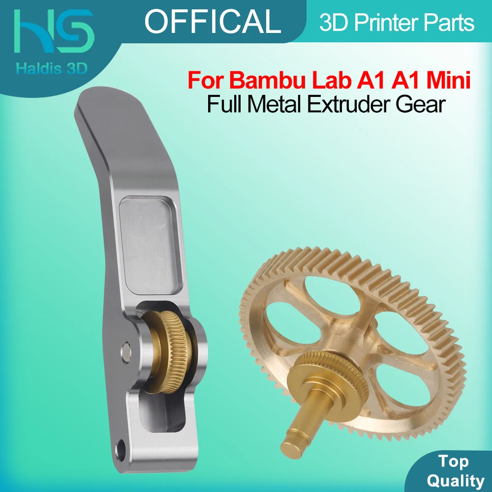 

Для Bambu Lab A1 A1 Mini P1P P1S X1C Обновление цельнометаллического экструдера Шестерня с когтями RNC Винтовая шестерня с нанопокрытием Износостойкая