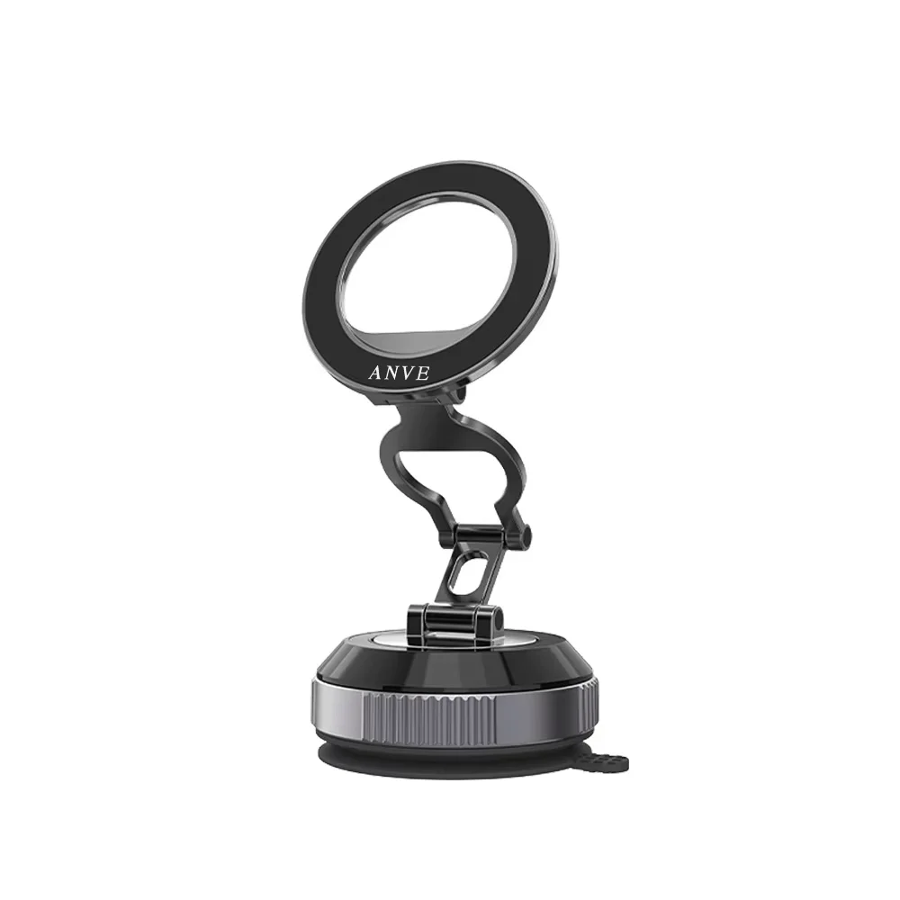 

2025 Cross-Border New Car Holder Black Technology Navigation Vacuum Magnetic Suction Mobile Phone Bracket Black Suction Disk Car