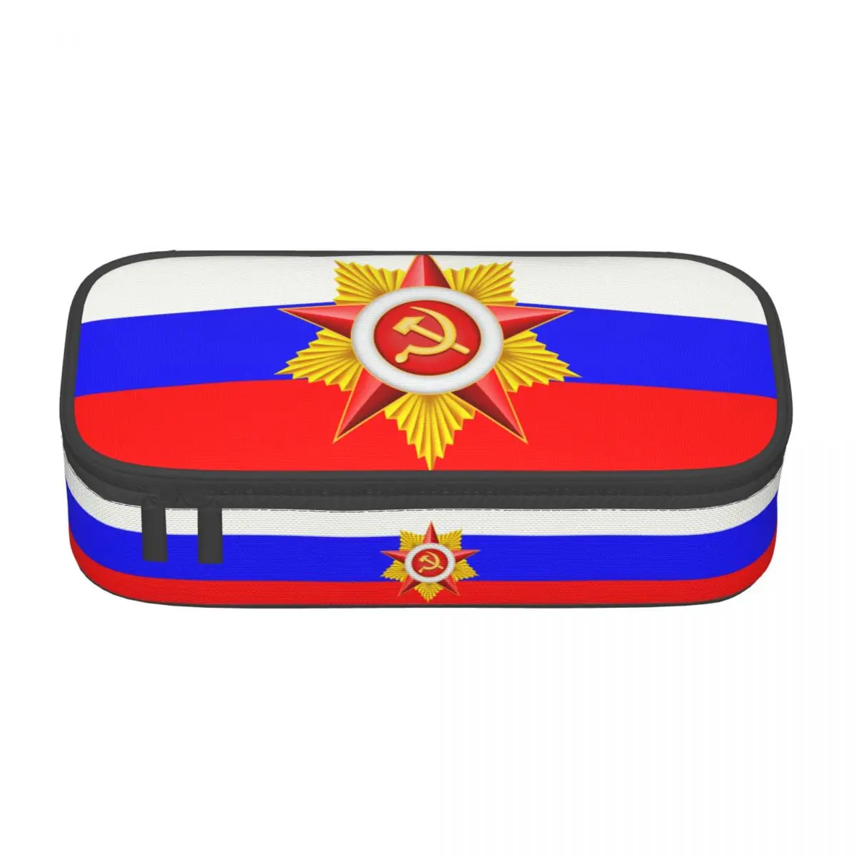 Customized Red Srar Soviet Union Symbol Kawaii Pencil Case Russian CCCP USSR Socialist Flag Pencil Pouch School Accessories