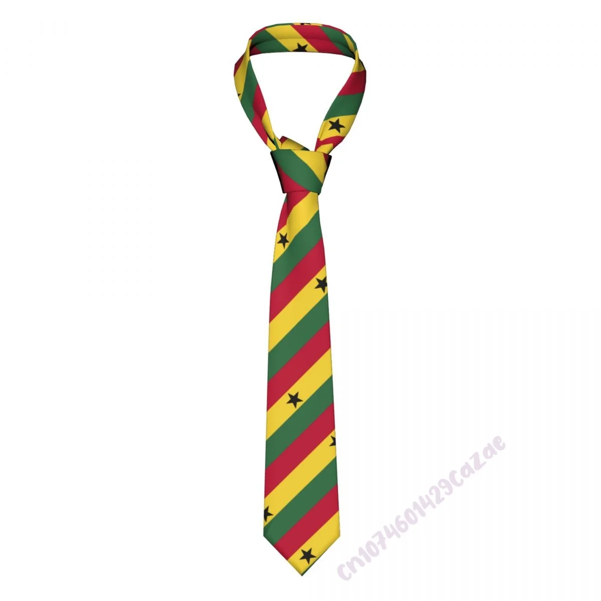

Ghana Flag Neck Ties For Men Women Casual Plaid Tie Suits Slim Wedding Party Necktie Gravatas For Gift Proud