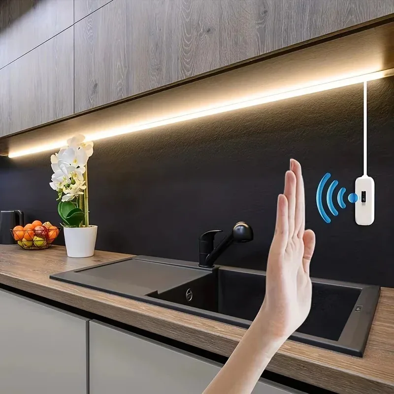 DC 5V USB Motion Backlight LED Light Strip Hand Sweep Waving ON OFF Sensor TV Kitchen Under Cabinet Lamp
