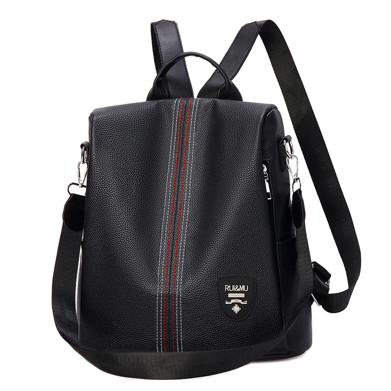 Anti-theft Backpack Women Soft Leather Backpack Female Shoulder Bag School Bags For Girls Large Capacity Travel Backpack Mochila