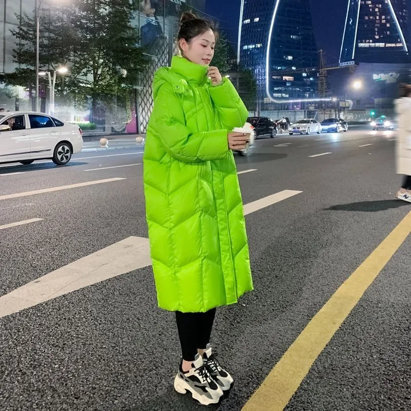 

Winter Medium Long Warm Thickened Clothing Women's Fashion Korean Version Loose Versatile Jacket Cotton-padded Jacket Comfort