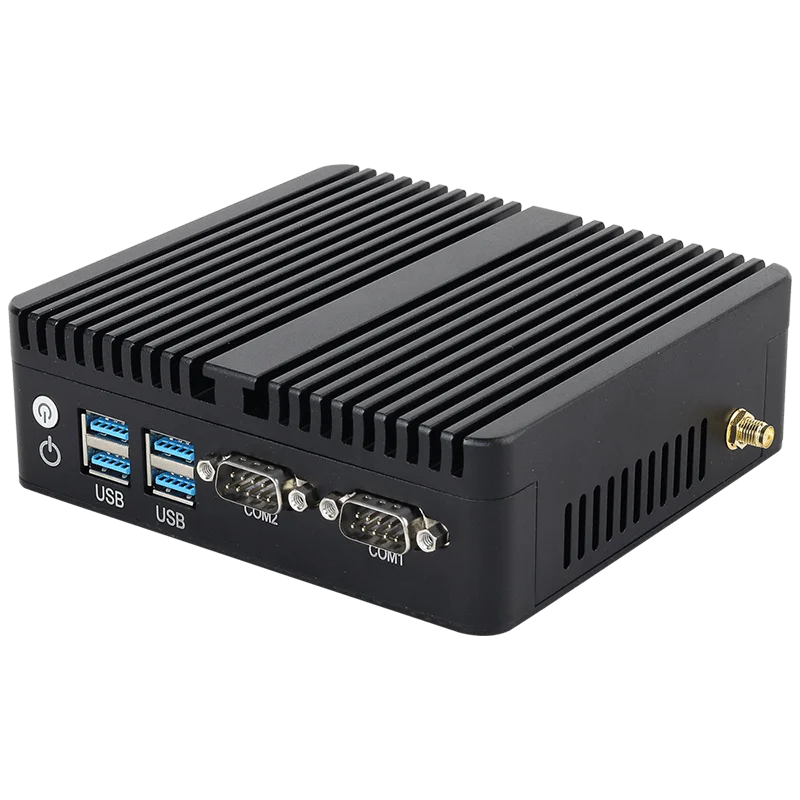 PC industrial sem ventilador Intel Celeron N5105 DDR4 M.2 NVMe SSD 2x Gigabit Ethernet 2x COM RS232 HDMI VGA WiFi 4x USB Windows Linux