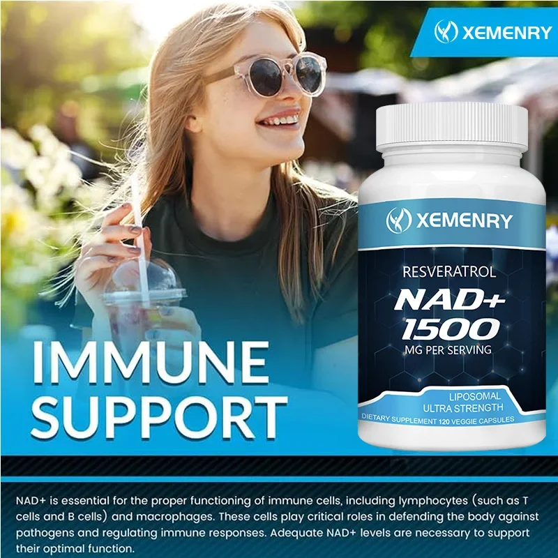 NAD + Resveratrol - Support Cell Regeneration, Natural Energy, Focus and Memory