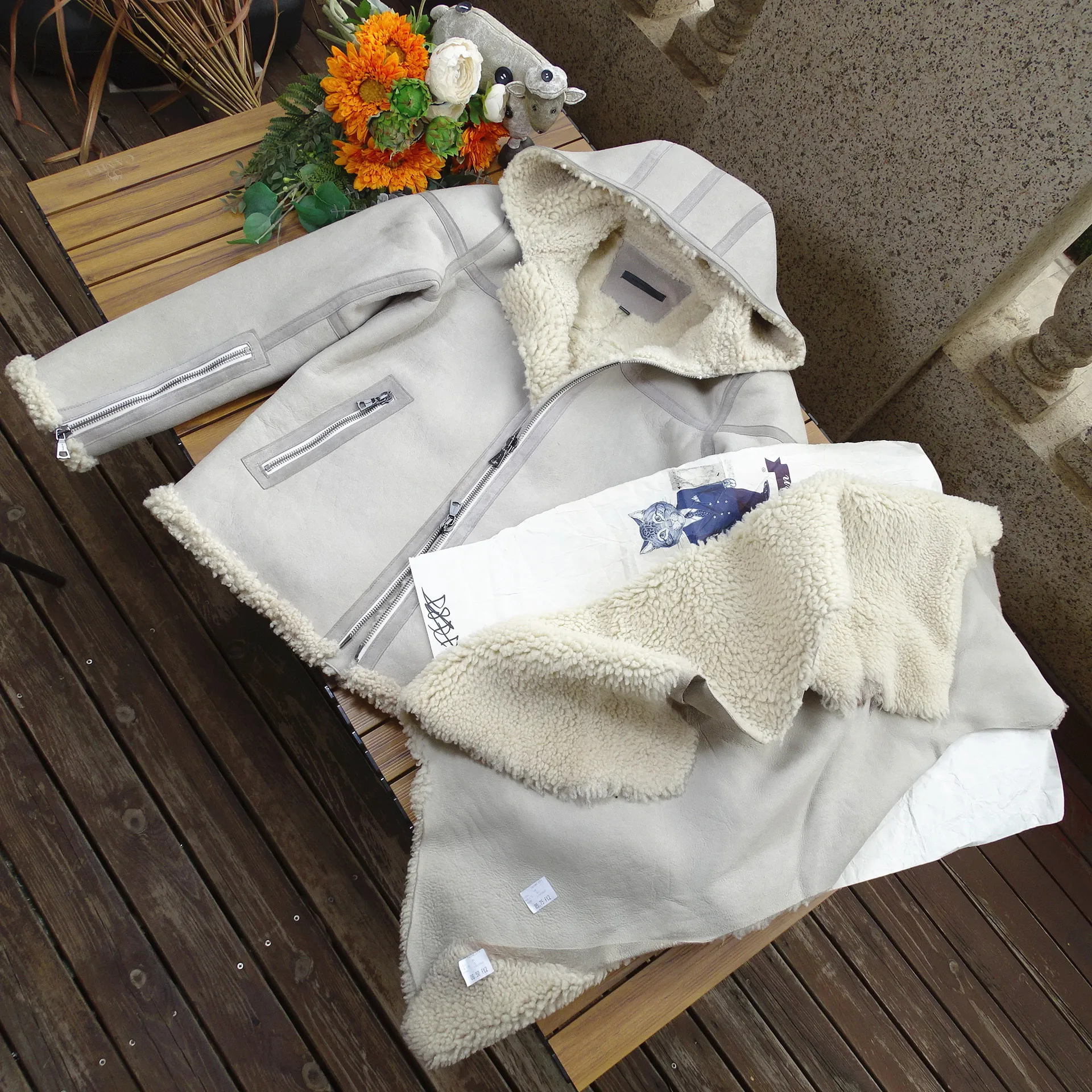 

Роскошная оригинальная экологическая шапка из овчины из искусственного бархата с интегрированной застежкой-молнией или Faion Urban Sle, зимняя повседневная облегающая кожаная шапка...