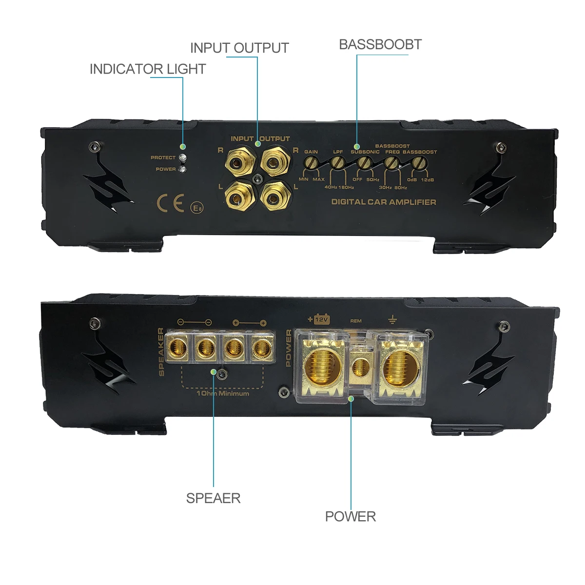 3500W Monoblock Class D Comp Grade Subwoofer Audio Module for Car Mod DIY