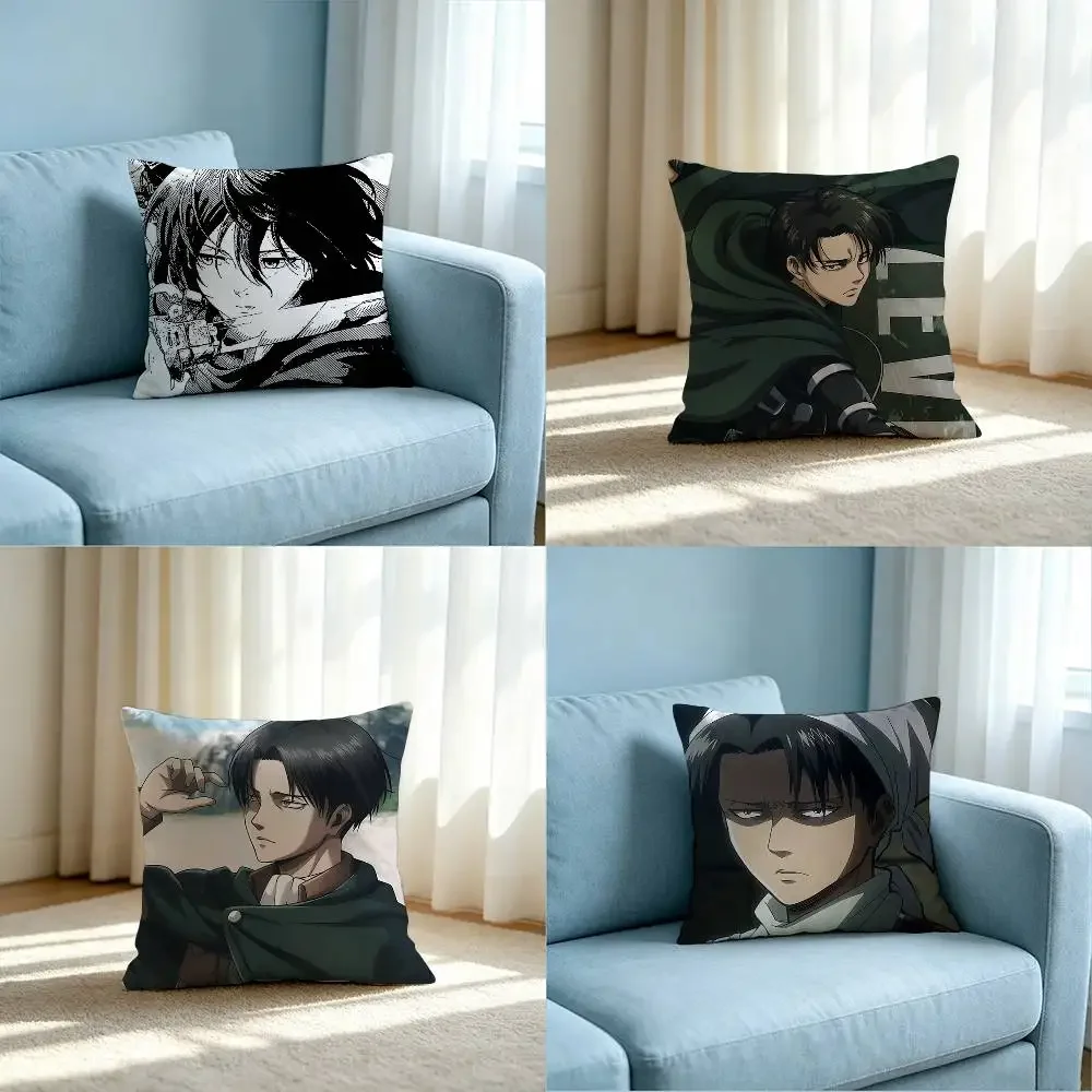 Anime A-attack On-titan Levi Customizable Square Pillowcases, Stylish And Soft, Perfect For Beds, Cars, And Sofas.