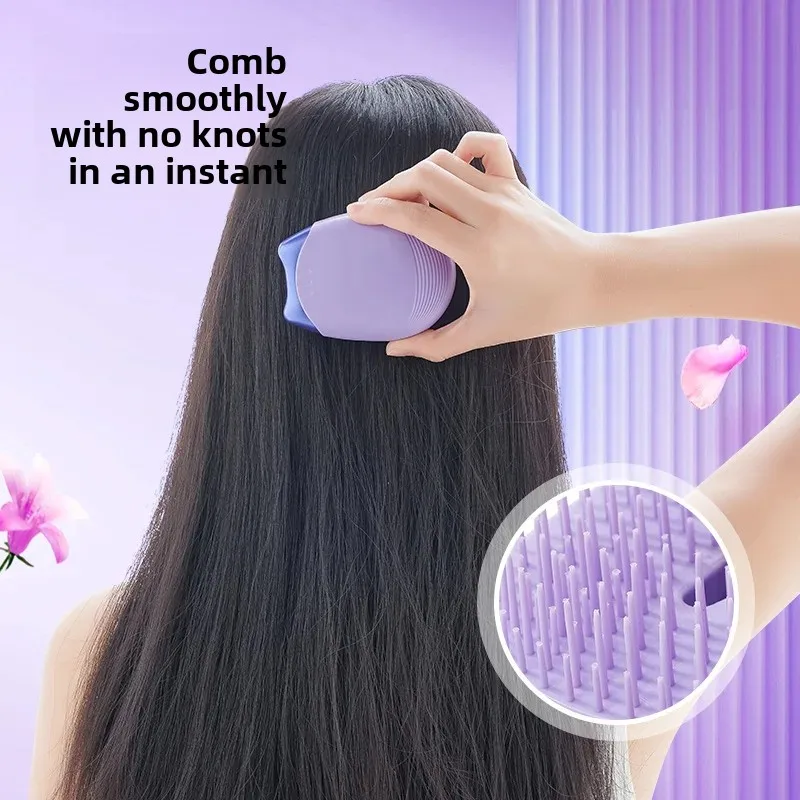 Pettine portatile per artigli di gatto Spazzola per acconciature antistatica Massaggio Prevenzione dei nodi del cuoio capelluto Strumento professionale per salone da viaggio