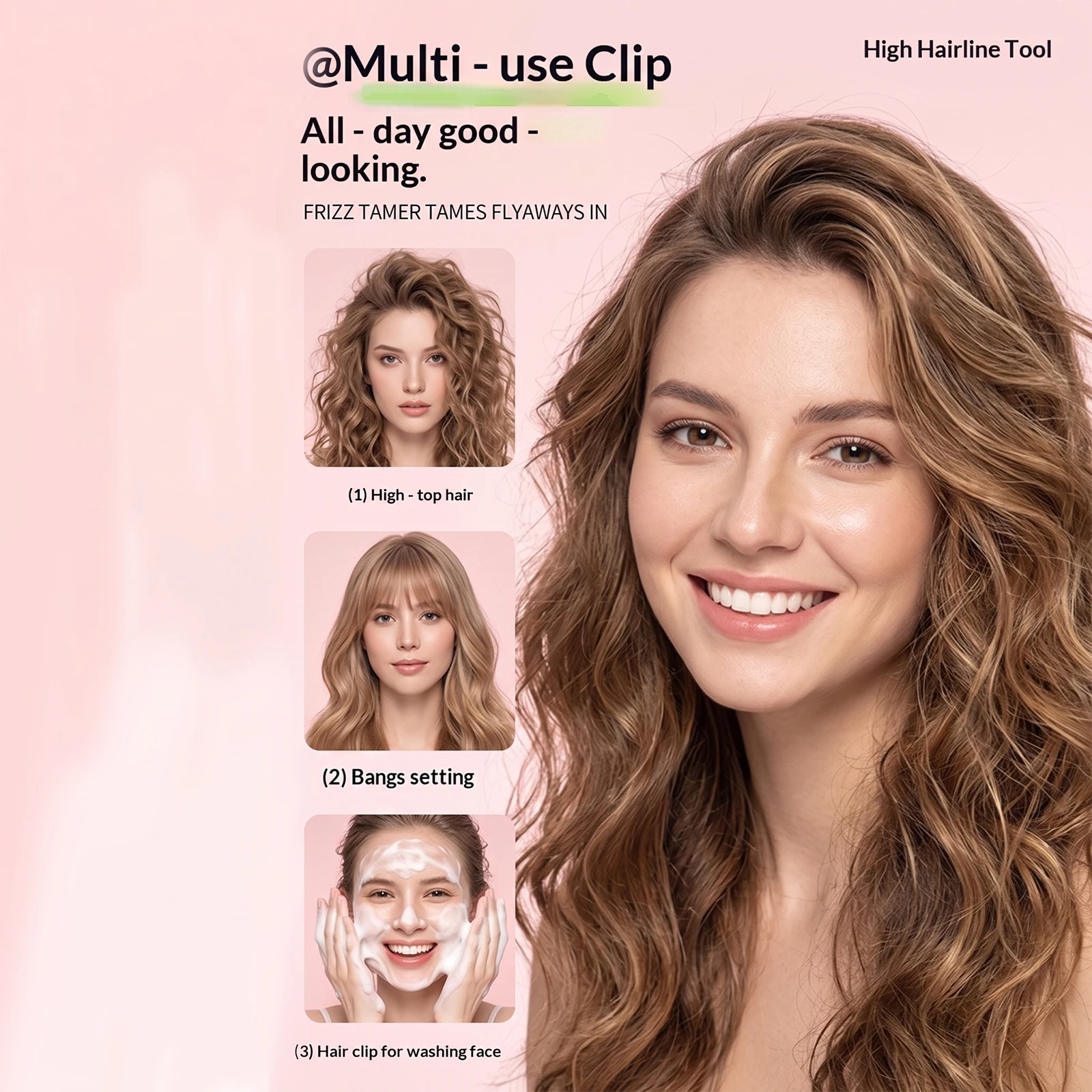 Heated Hair Clip Electric Root Volumizer USB-C Rechargeable Ergonomic Safe Comb Teeth Styler