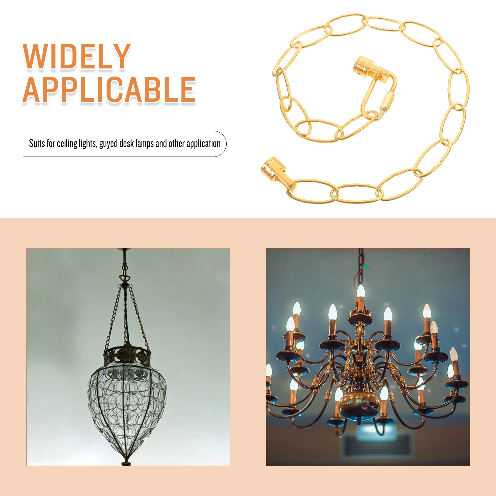 Plafoniera Pull Chain Antiruggine Durevole Lampada di illuminazione in metallo Apparecchio Decorativo Catene Ch Casa Finestra Porta Tenda Auto