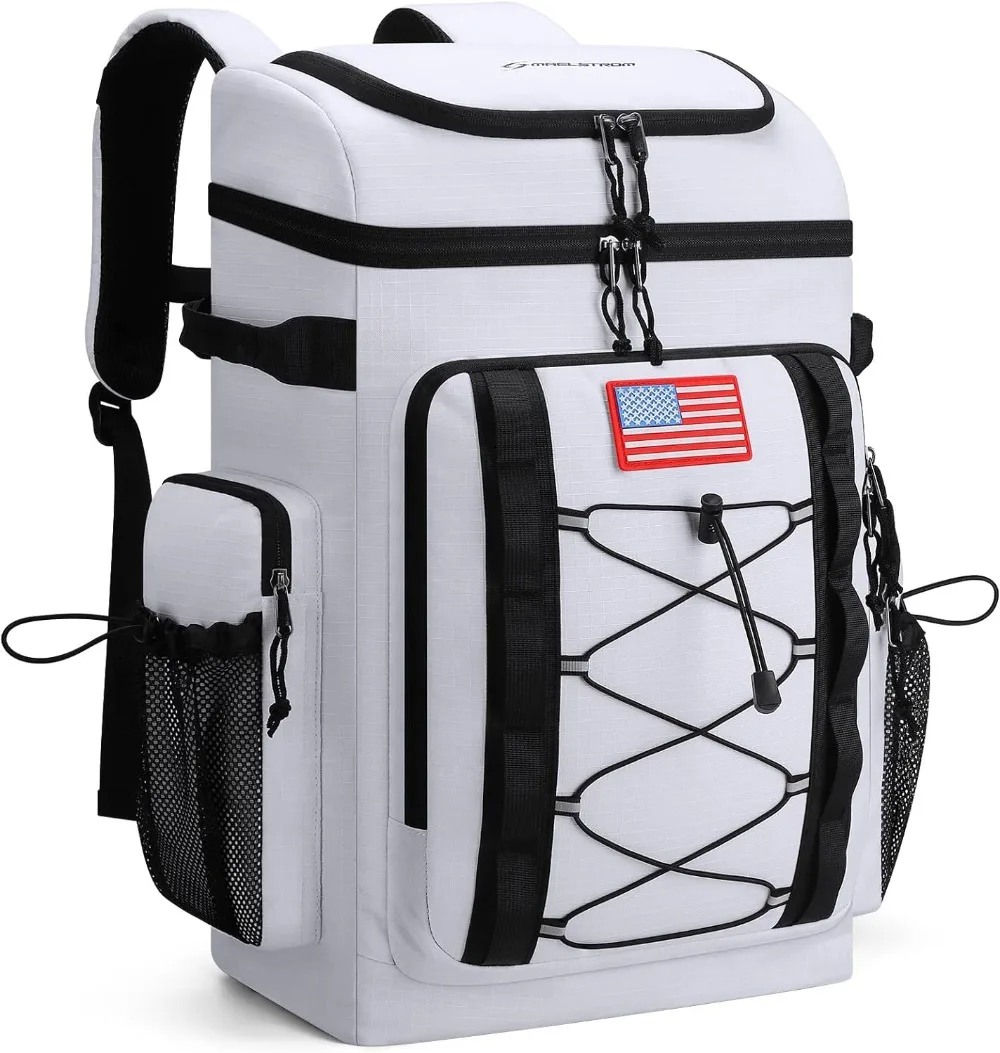 

50 Cans Insulated Soft Backpack Cooler Bag Portable Lightweight Leakproof