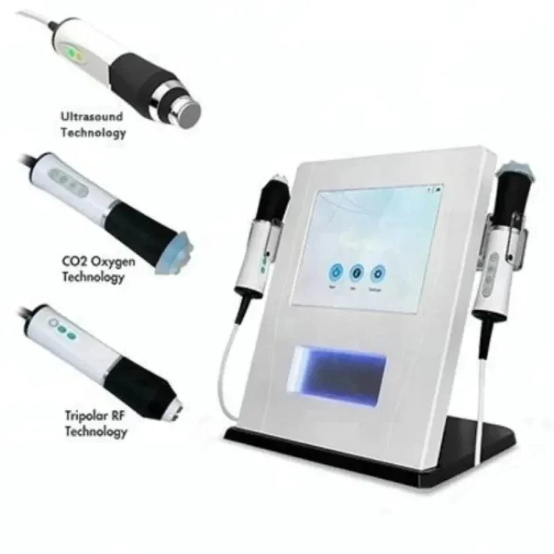 Nouvelle machine faciale à oxygène 3-en-1 2026 avec technologie de nano-bulles de CO2 pour lifting, rajeunissement et raffermissement de la peau, idéale pour les spas et salons.