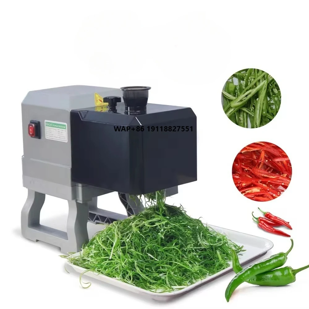 

50/60kg 220V Commercial Stainless Steel Scallion Slicing Machine Multifunctional Chili Cutter Vegetable Fruit Processor