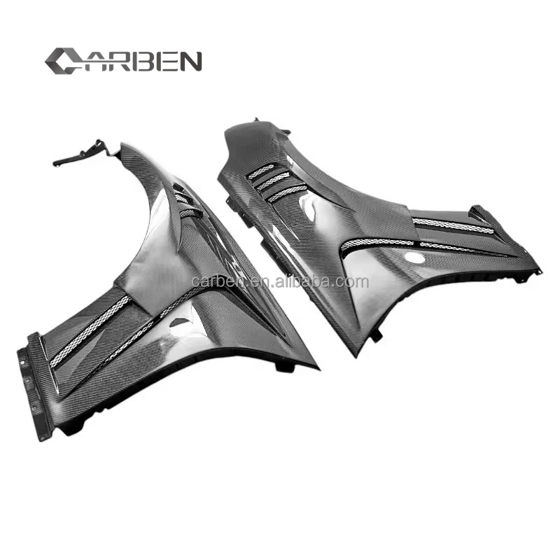 

High Quality V1-Style Carbon Fiber Front Fender Body Kit Carbon Black Bolt-On New Condition Upgrade for 370z Z34