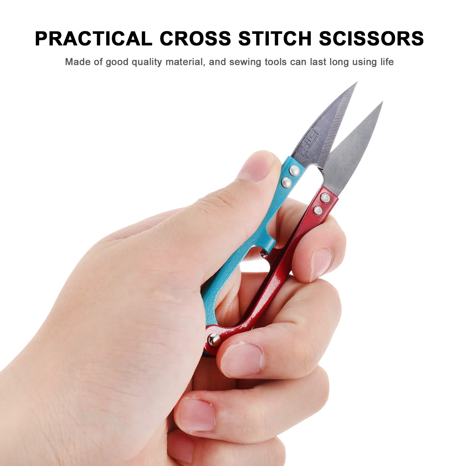 

12Pcs Sewing Scissor U-Shape Design Wear Resistant Cutting Tool for Handmade Cross Stitch Sewing Kit Portable Small