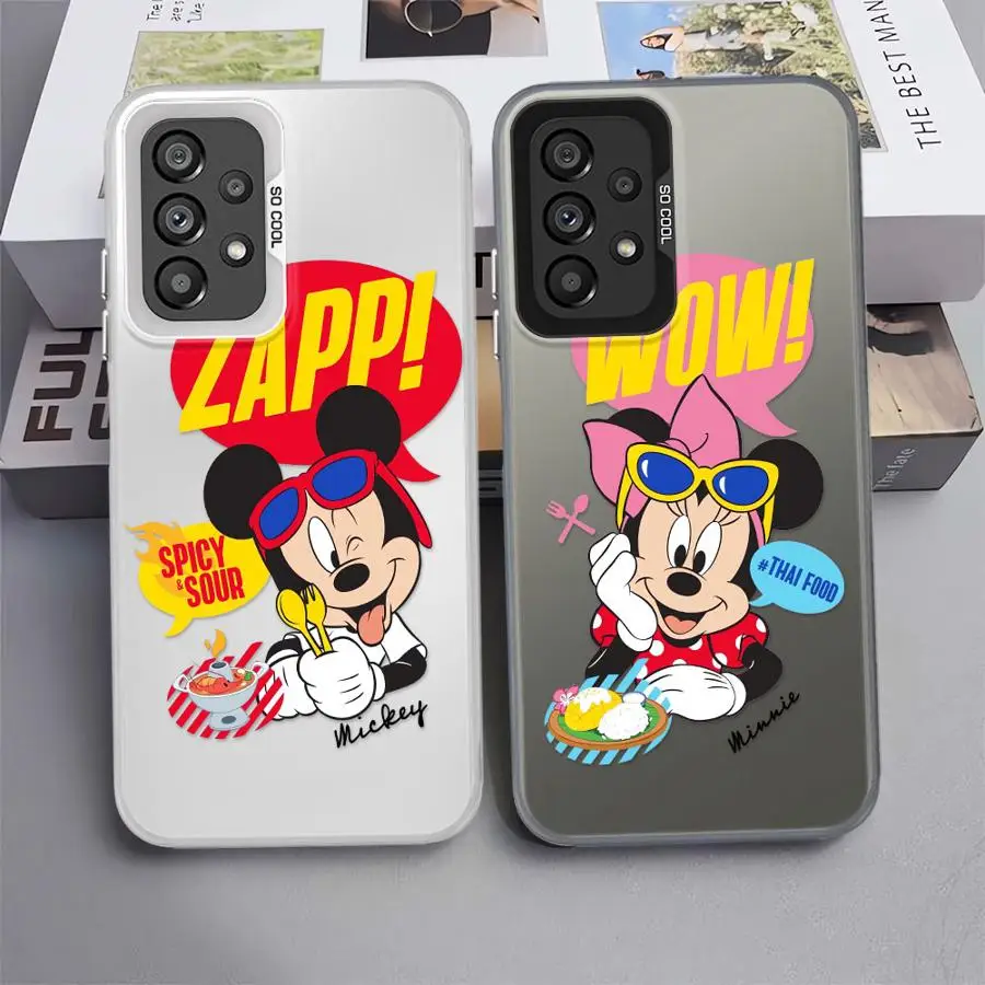 Capa de telefone para samsung galaxy a24 a12 a32 a25 a14 a16 a34 a22 a15 a13 a23 casca macia disney mickey minnie mouse