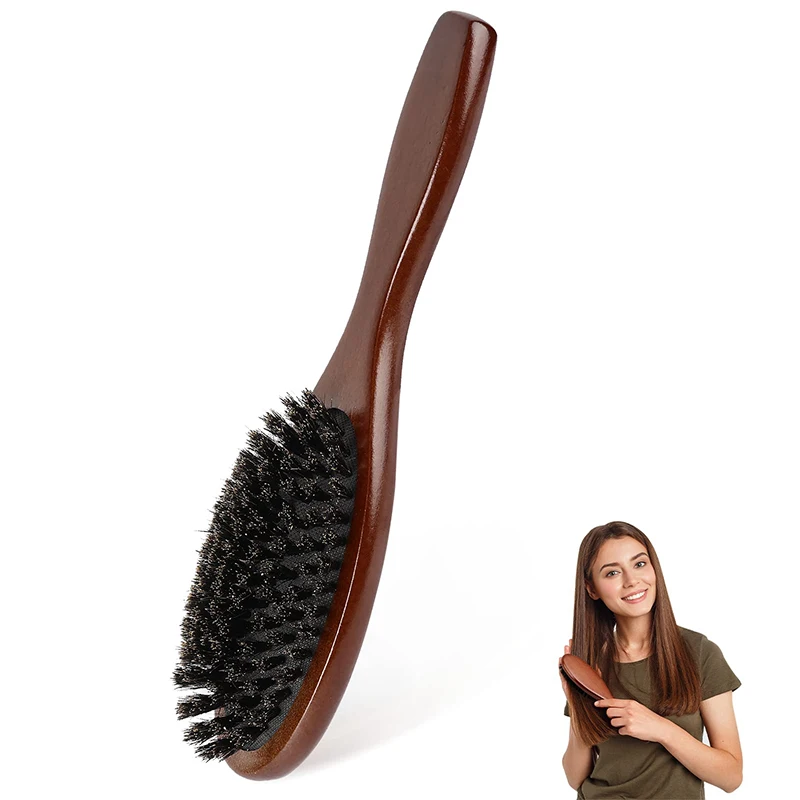 Magic Volumer Boar Bristle Brush Beard Brush with Boar Bristles Thick Hair Antistatic, Reducing Hair Breakage and Frizzy Hair image 4