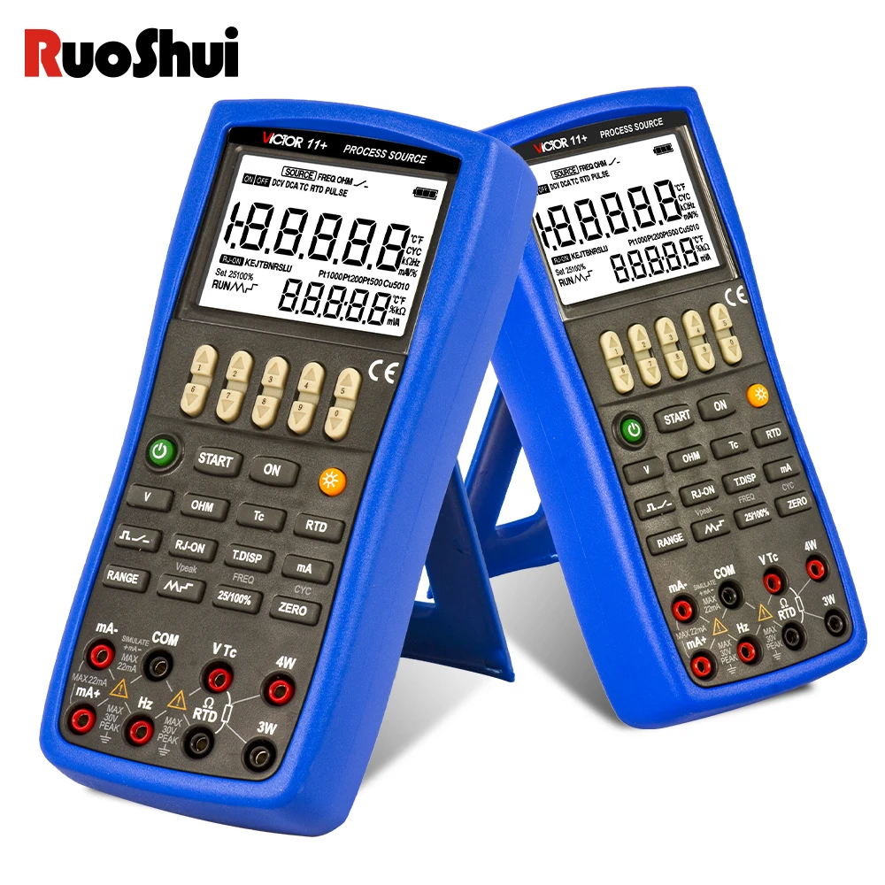 Outils de calibrage de signal mort thermocouple Victor 11 +, source de processus, haute précision, fonction de sortie 0.02%, thermique 02/10/2018