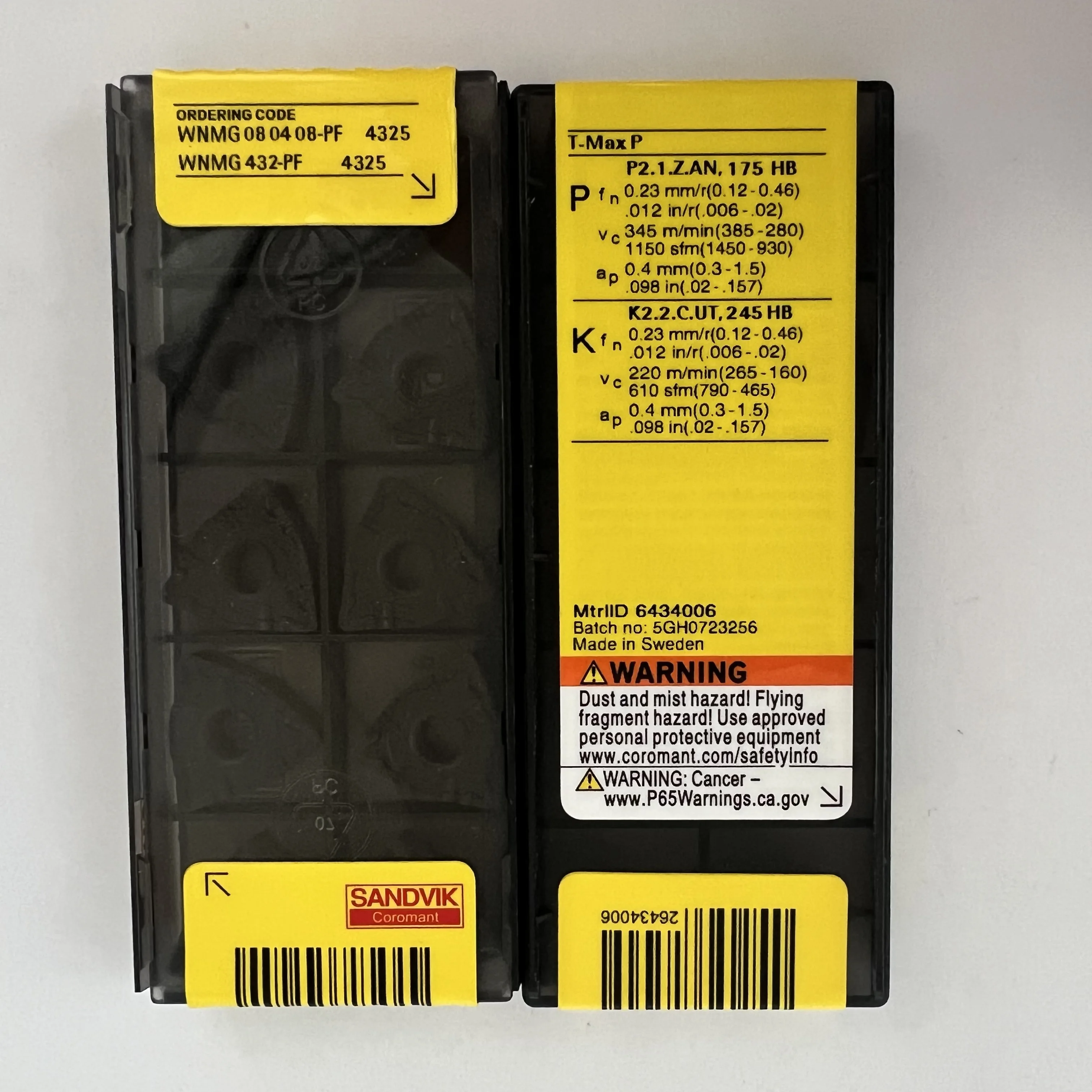 Lame CNC WNMG080408-PF 4325