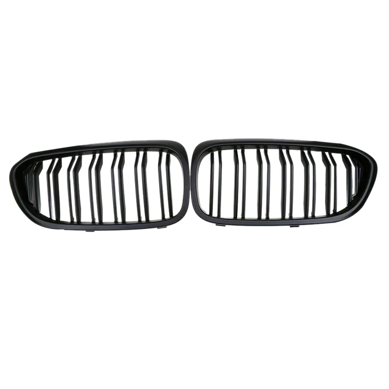 Matte Black Front Double Line Sport Kidney Grille Grill for BMW 5 Series G30 G38