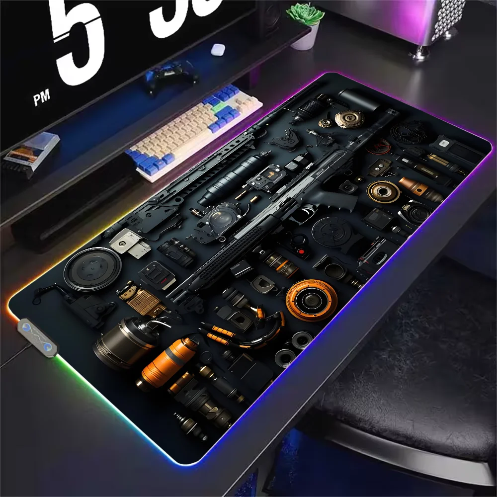 

A Collection Mouse Pad RGB LED Light Non-Slip Rubber Base Waterproof Office PC Desk-Mat USB Large Game Home Best Price