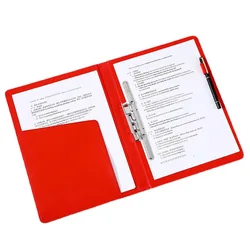 Cartella di File A4 B-SHAMO Clip singole/doppie cartella per appunti Padfolio portafoglio Clip in pelle per ufficio scolastico Business