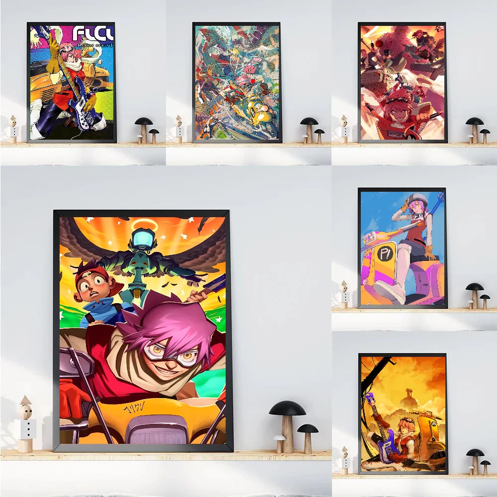 Anime Cartoon F-FLCL Poster Paper Print Home Bedroom Entrance Bar Cafe Art Painting Decoration