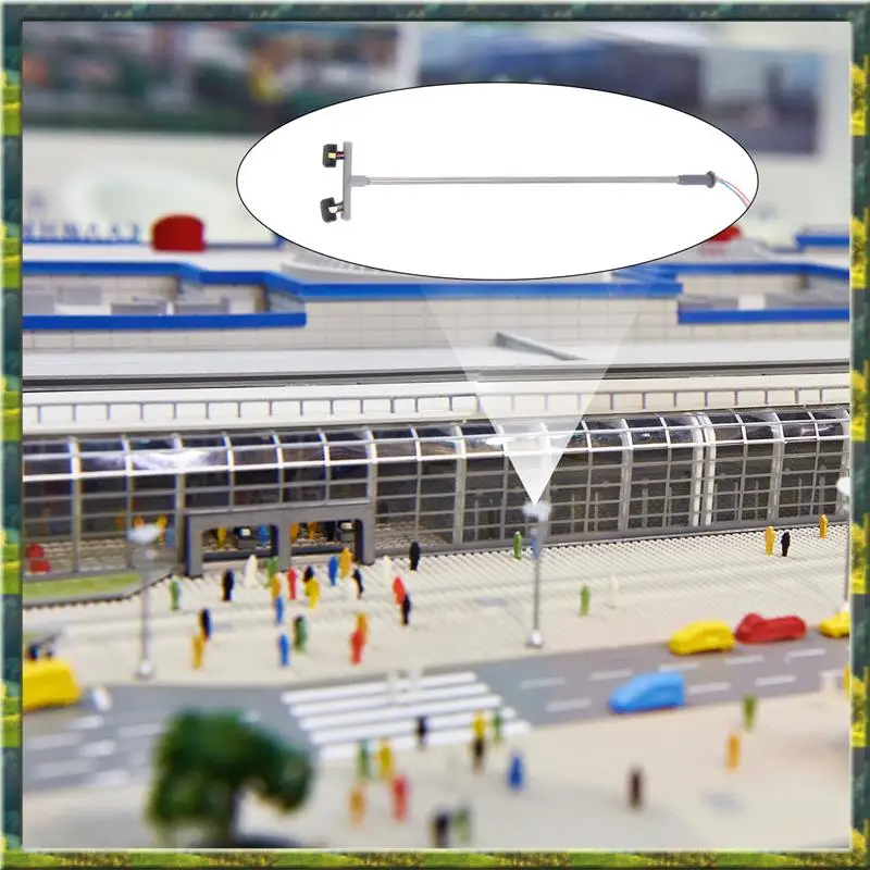 

ABGZ 10Pcs 2Led Street Lamp 1:100 Ho Scale Street Light Scenery Mini Lamppost For Sand Table Model 2
