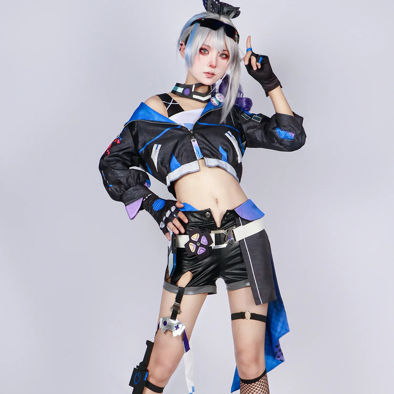 

Silver Wolf Cosplay Costume Honkai Star Rail Carnival Uniform Wig Anime Halloween Costumes Women Game