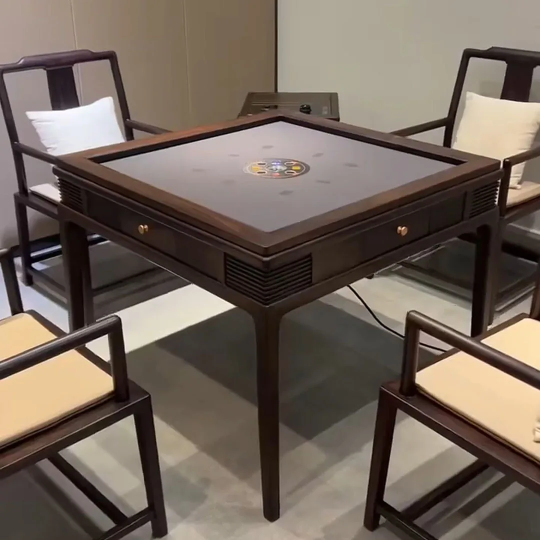 Customized solid mahjong table, automatic household dining table, dual-purpose integrated electric mahjong machine