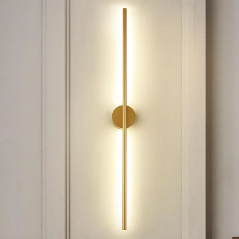 

Simple Linear Tube Wall Lamp Modern LED Lights Bedside Background Lighting for Bedroom Living Room Home Decoration Wall Decor