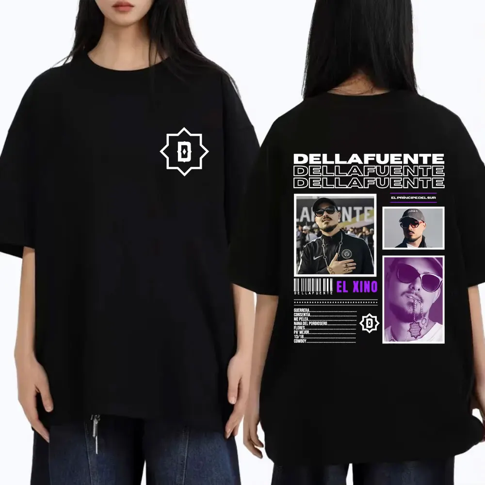 

Hot Rapper Dellafuente 2025 Merch Tshirt Summer Men Hip Hop Vintage Oversized Streetwear Male High Quality Soft Cotton T-shirt