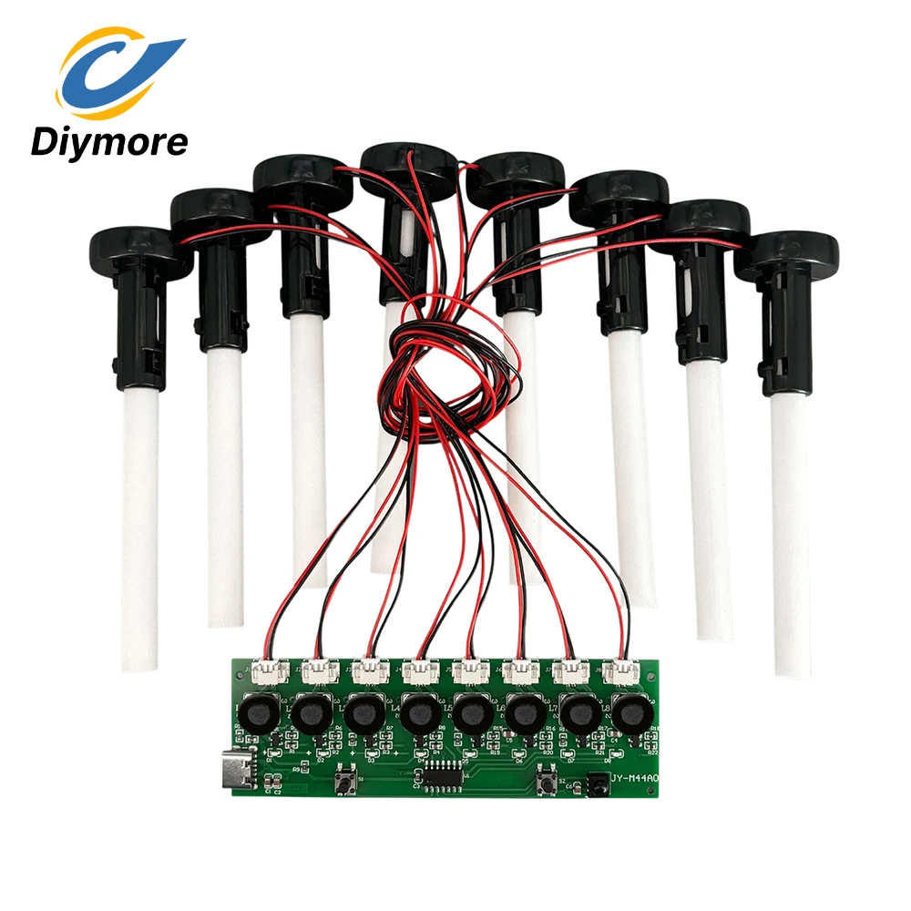 8 Spray Humidifier Module Ultrasonic Atomizer Control Board Type-C Fast Charging 108kHz Precise Atomization for DIY Humidifier